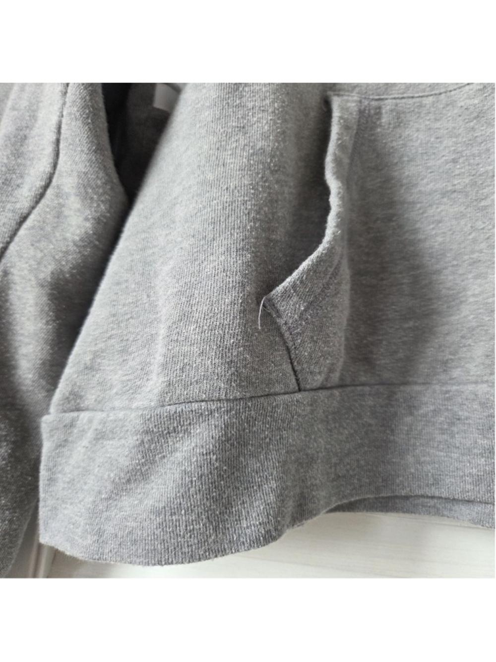 Women's PINK Victoria's Secret Gray & White Hoodie, Size L - Picture 6 of 14